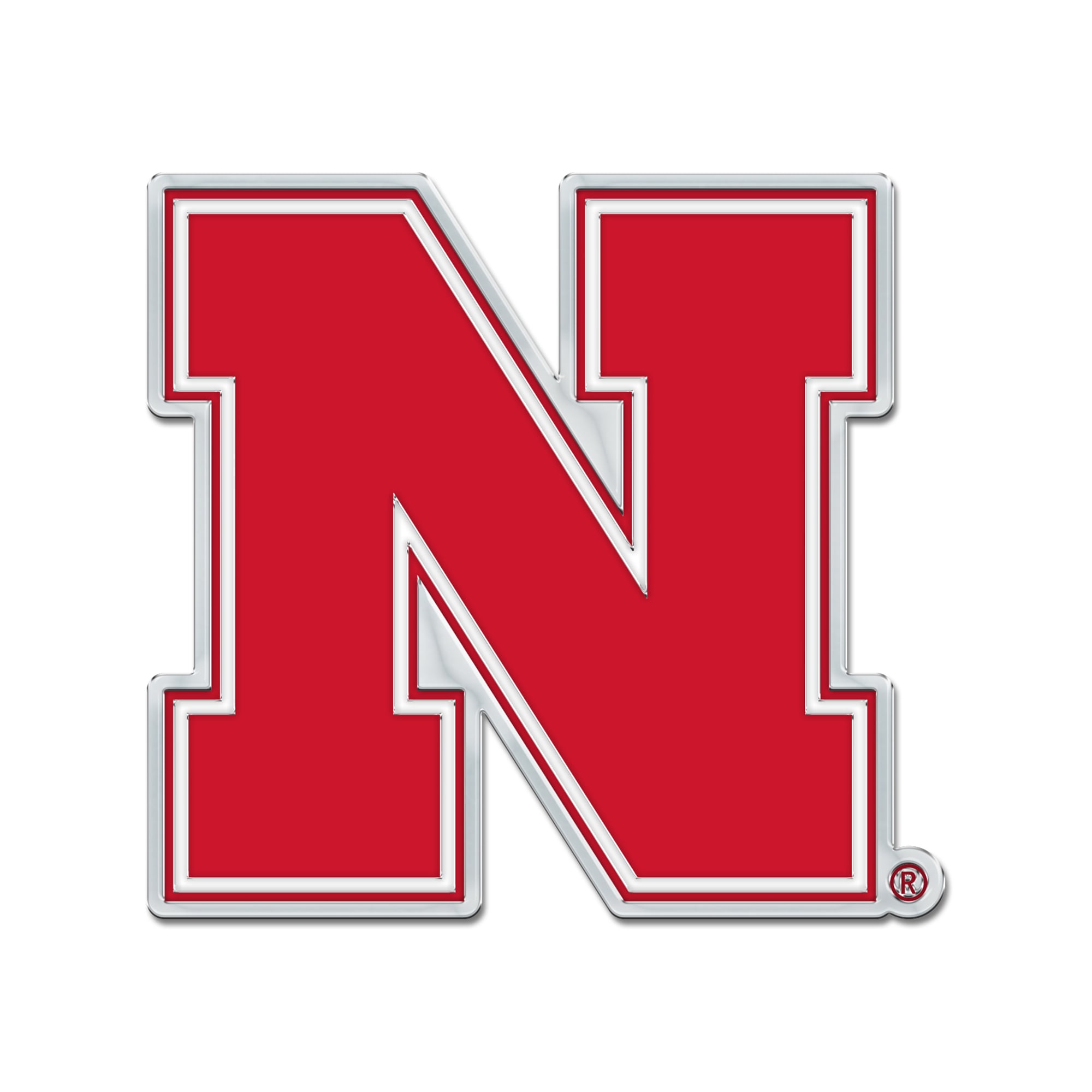 WinCraft Nebraska Huskers Colored Chrome Auto Emblem