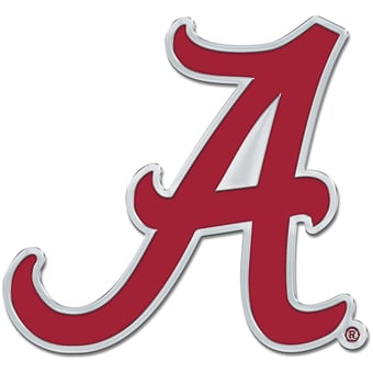 WinCraft Alabama Crimson Tide Colored Chrome Auto Emblem
