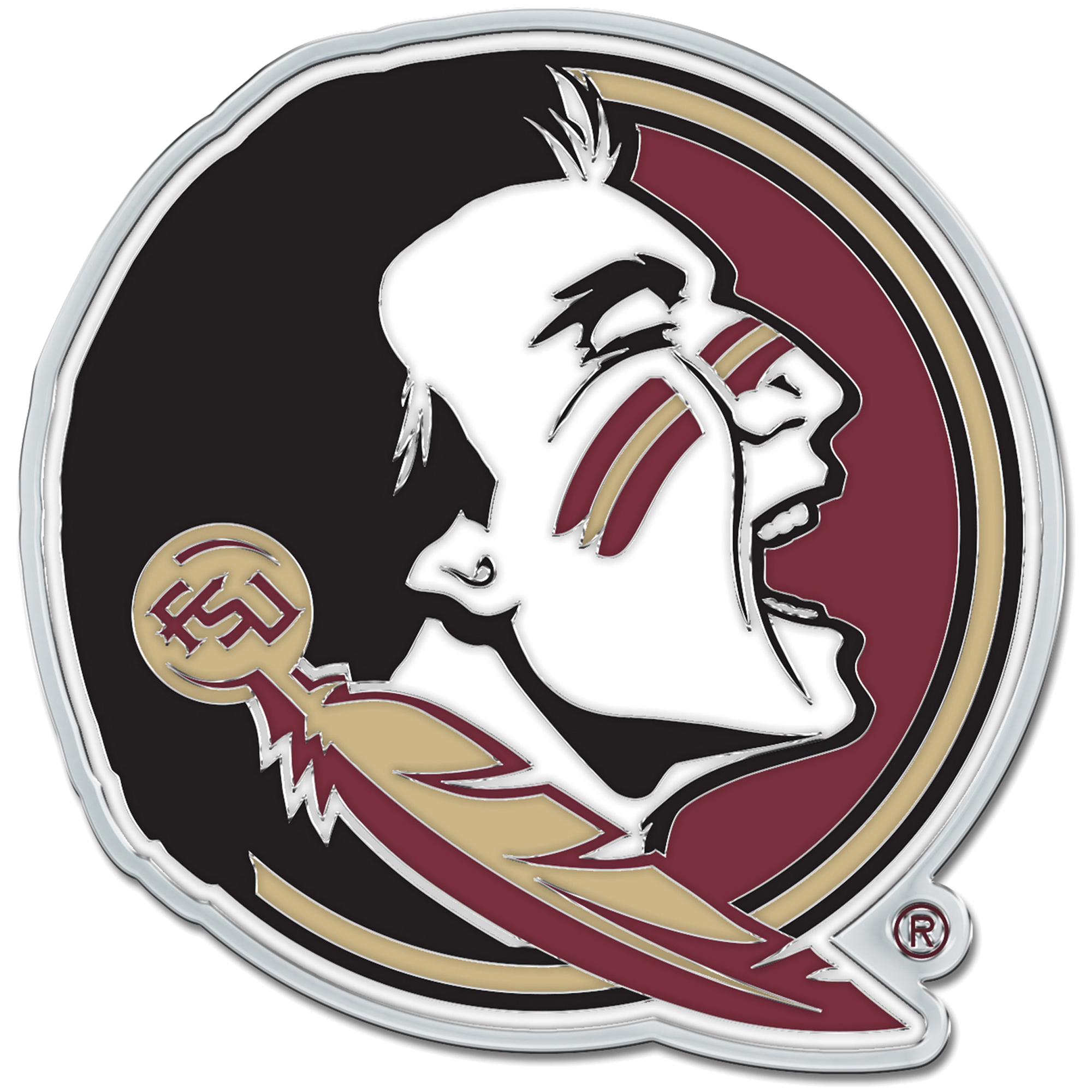 WinCraft Florida State Seminoles Colored Chrome Auto Emblem