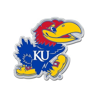 WinCraft Kansas Jayhawks Colored Chrome Auto Emblem