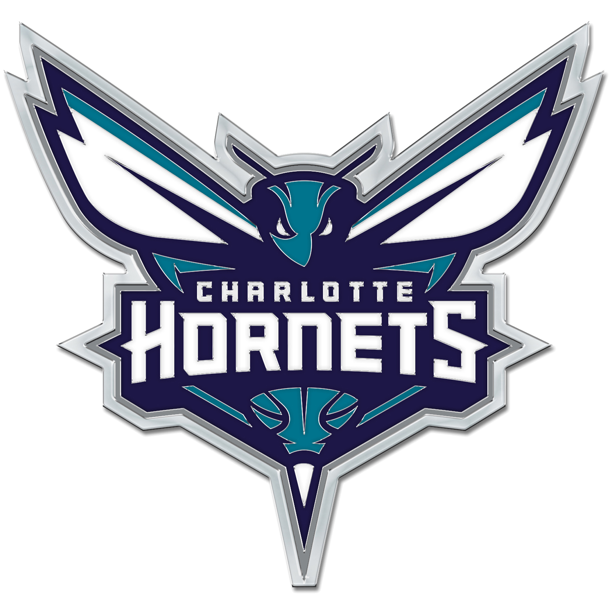 WinCraft Charlotte Hornets Colored Chrome Auto Emblem