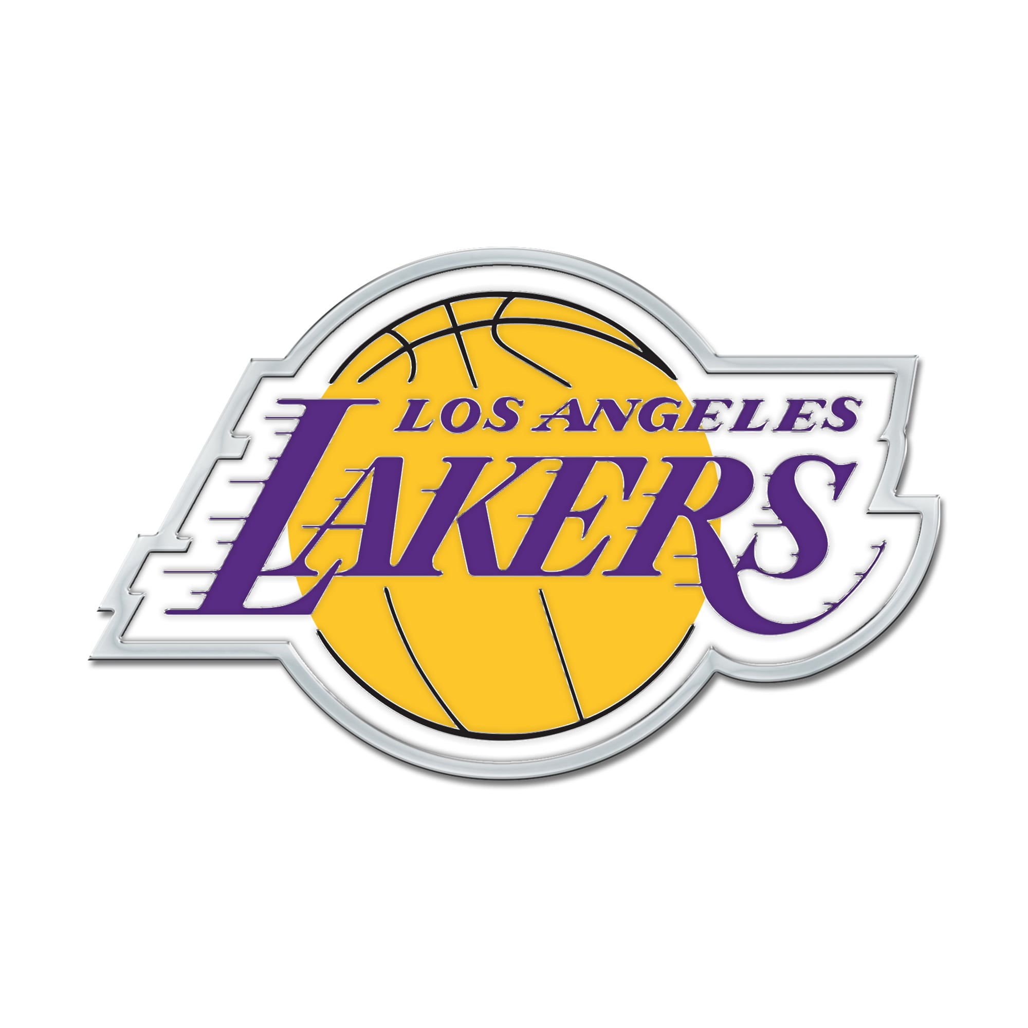 WinCraft Los Angeles Lakers Colored Chrome Auto Emblem