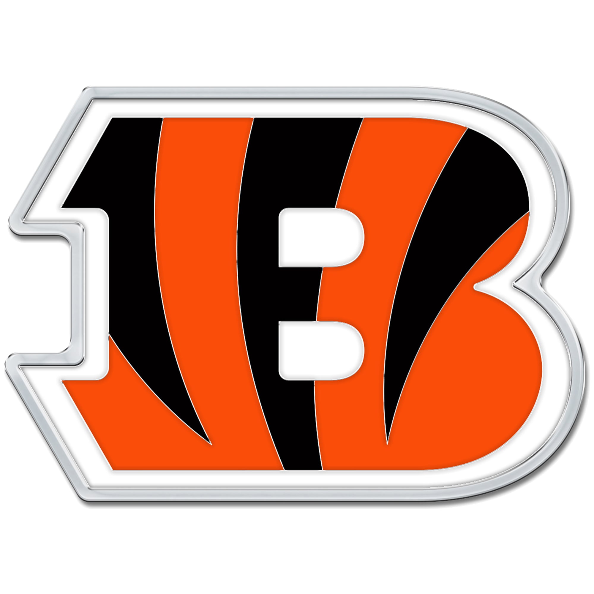 WinCraft Cincinnati Bengals Colored Chrome Auto Emblem WinCraft Cincinnati Bengals Colored Chrome Auto Emblem