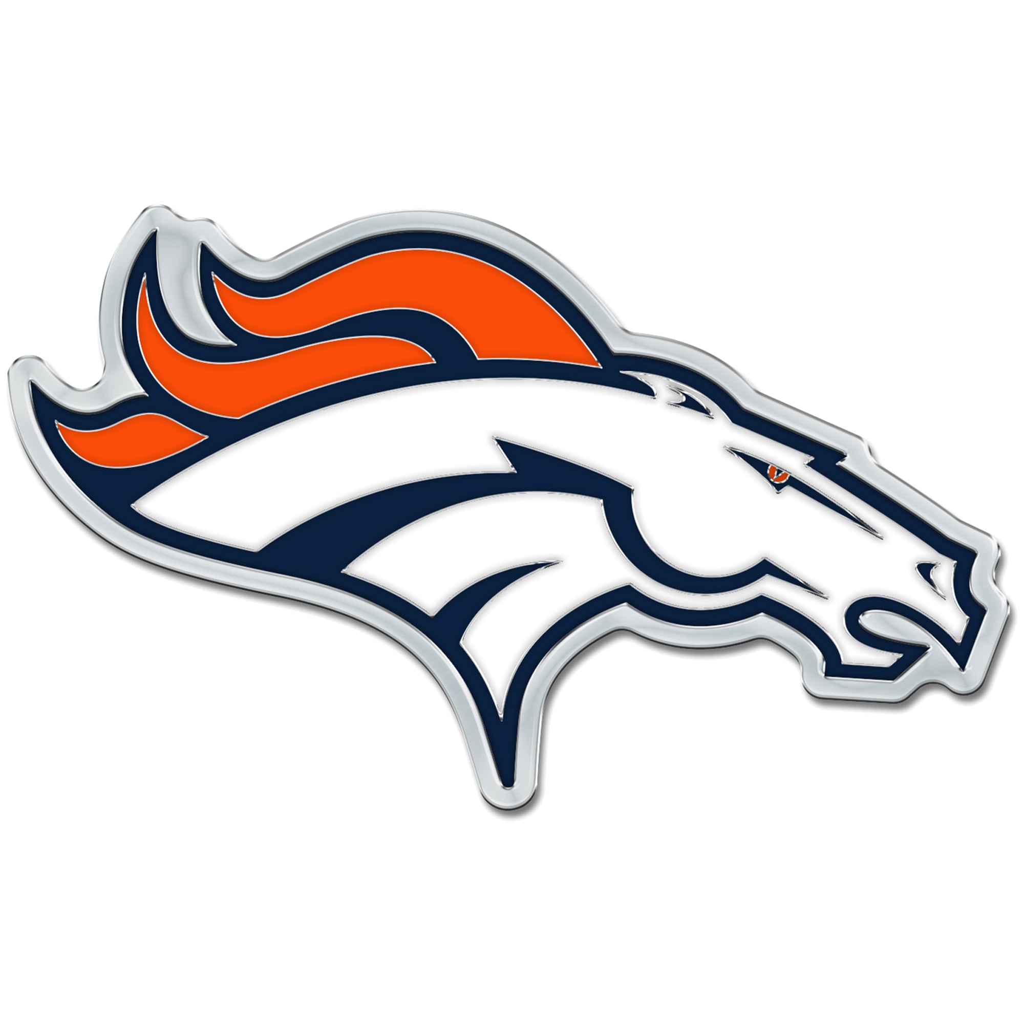 WinCraft Denver Broncos Colored Chrome Auto Emblem WinCraft Denver Broncos Colored Chrome Auto Emblem
