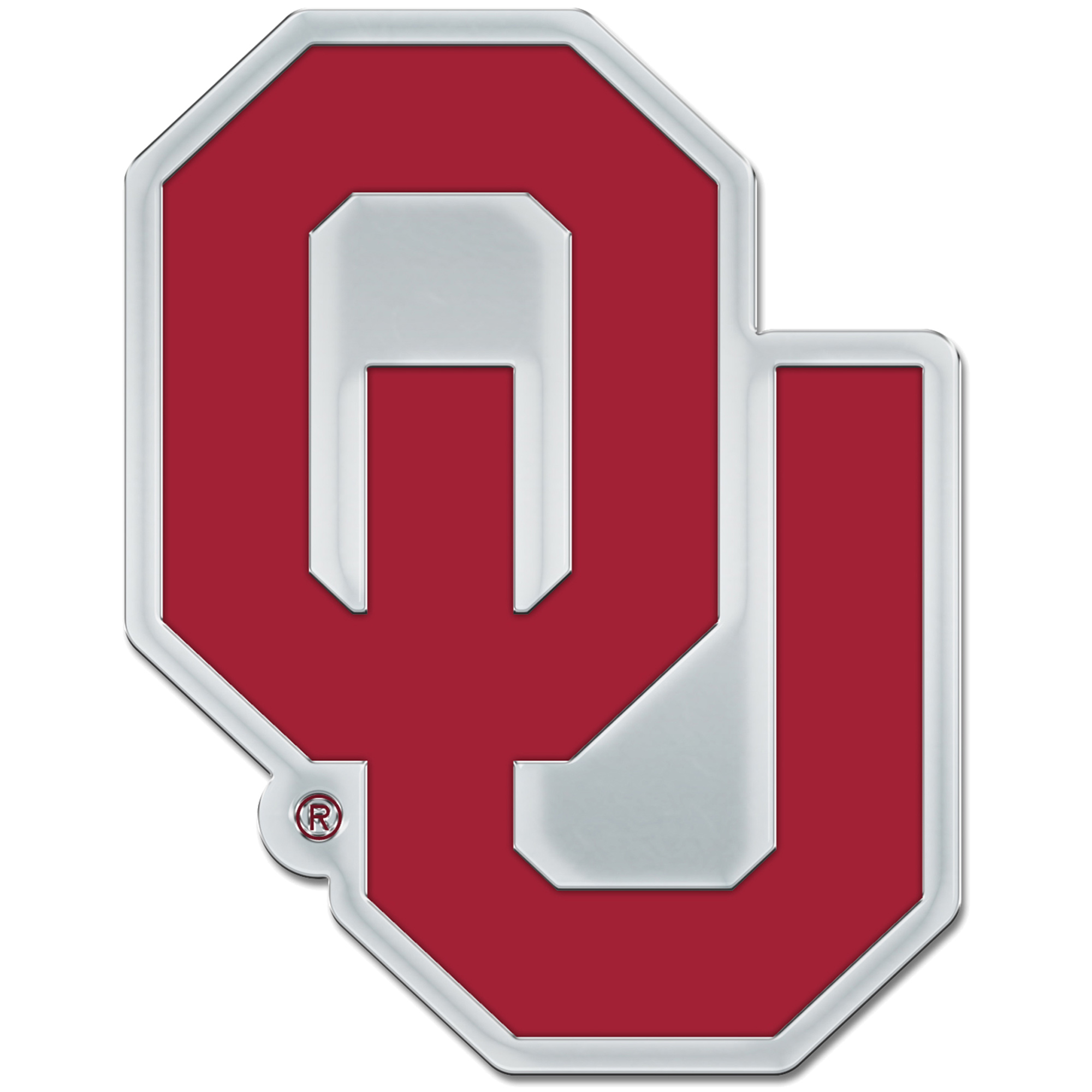 WinCraft Oklahoma Sooners Colored Chrome Auto Emblem