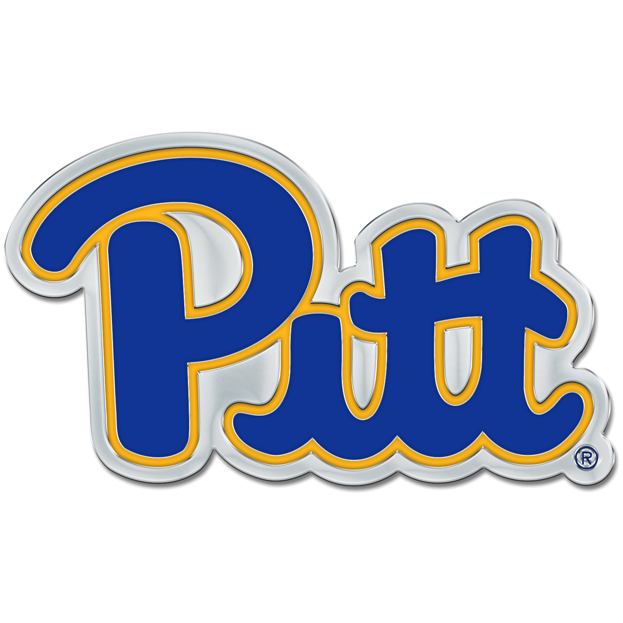 WinCraft Pitt Panthers Colored Chrome Auto Emblem