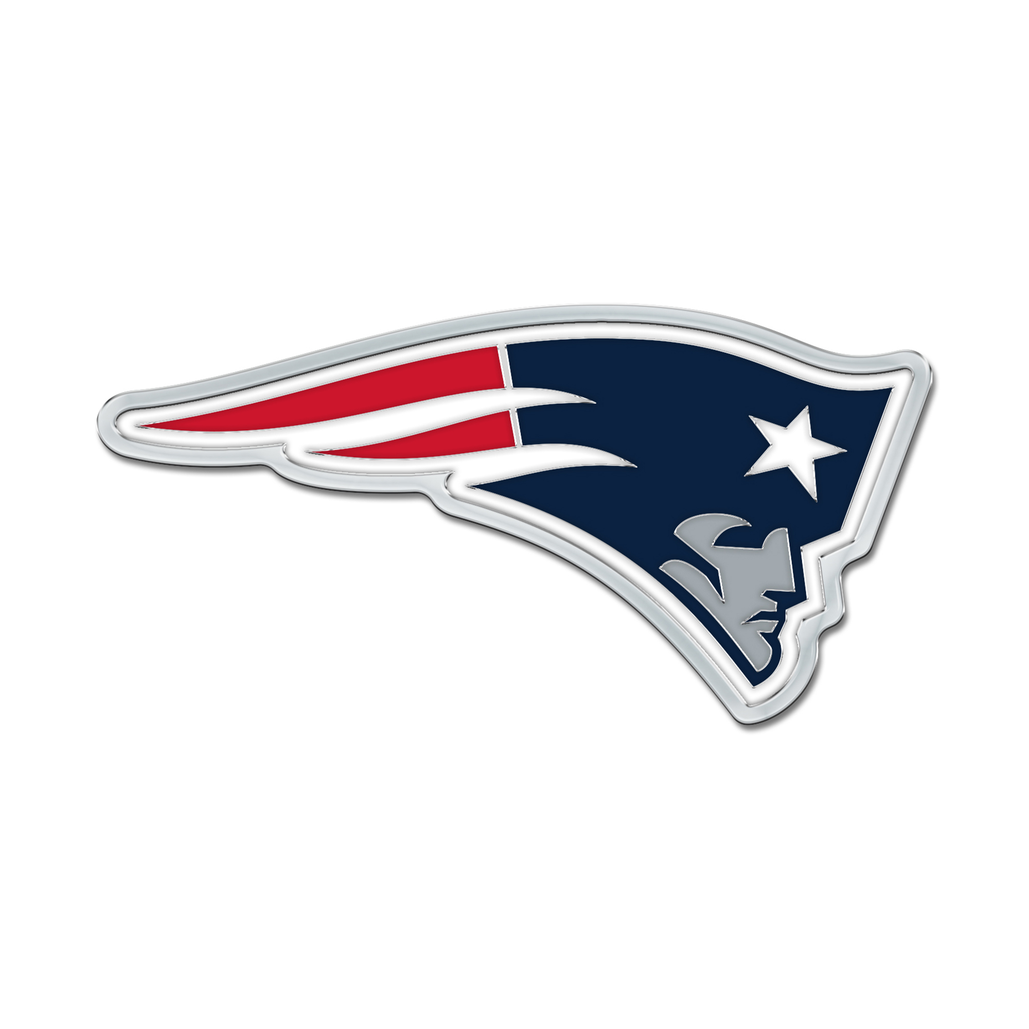 WinCraft New England Patriots Colored Chrome Auto Emblem
