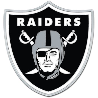 WinCraft Las Vegas Raiders Colored Chrome Auto Emblem