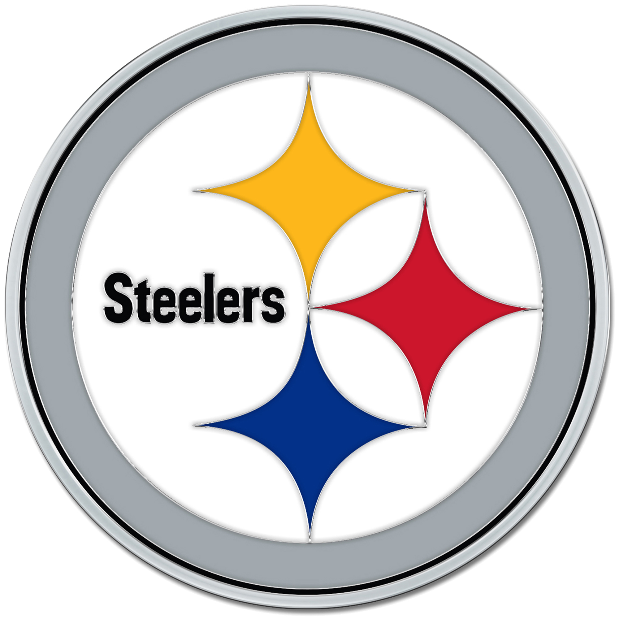 WinCraft Pittsburgh Steelers Colored Chrome Auto Emblem
