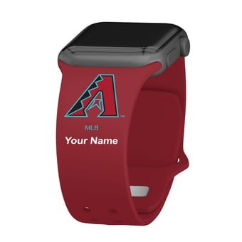 Red Arizona Diamondbacks Personalized Silicone Apple Watch Band