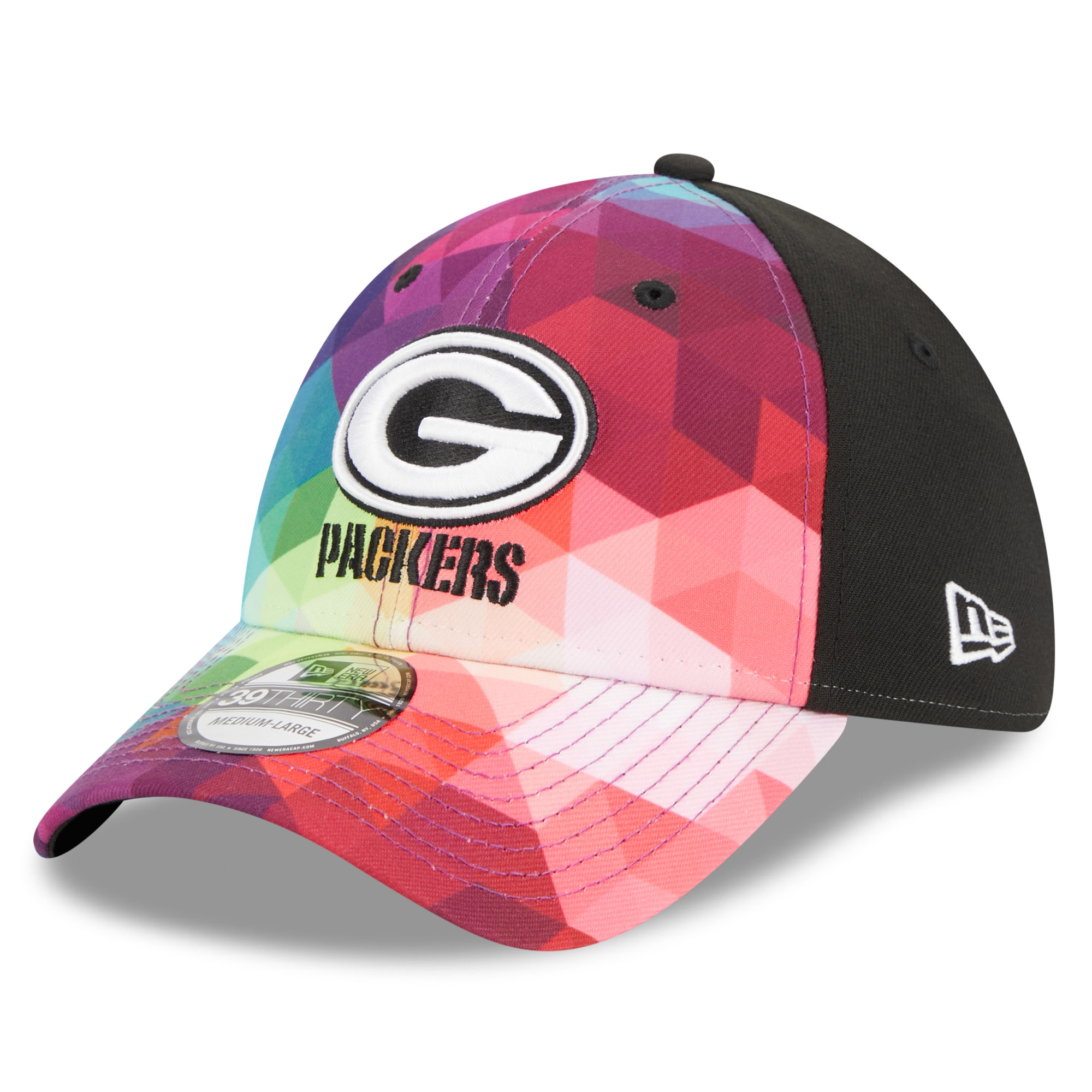 Men's New Era  Pink Green Bay Packers 2023 NFL Crucial Catch 39THIRTY Flex Hat
