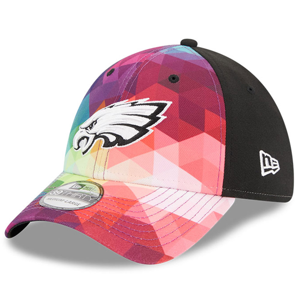 Men's New Era Pink Philadelphia Eagles 2023 NFL Crucial Catch 39THIRTY Flex Hat