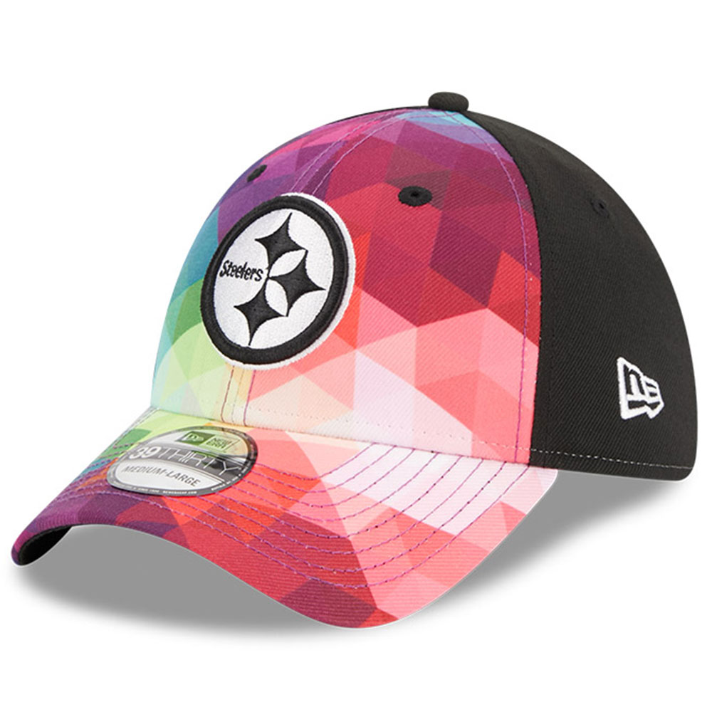 Men's New Era Pink Pittsburgh Steelers 2023 NFL Crucial Catch 39THIRTY Flex Hat