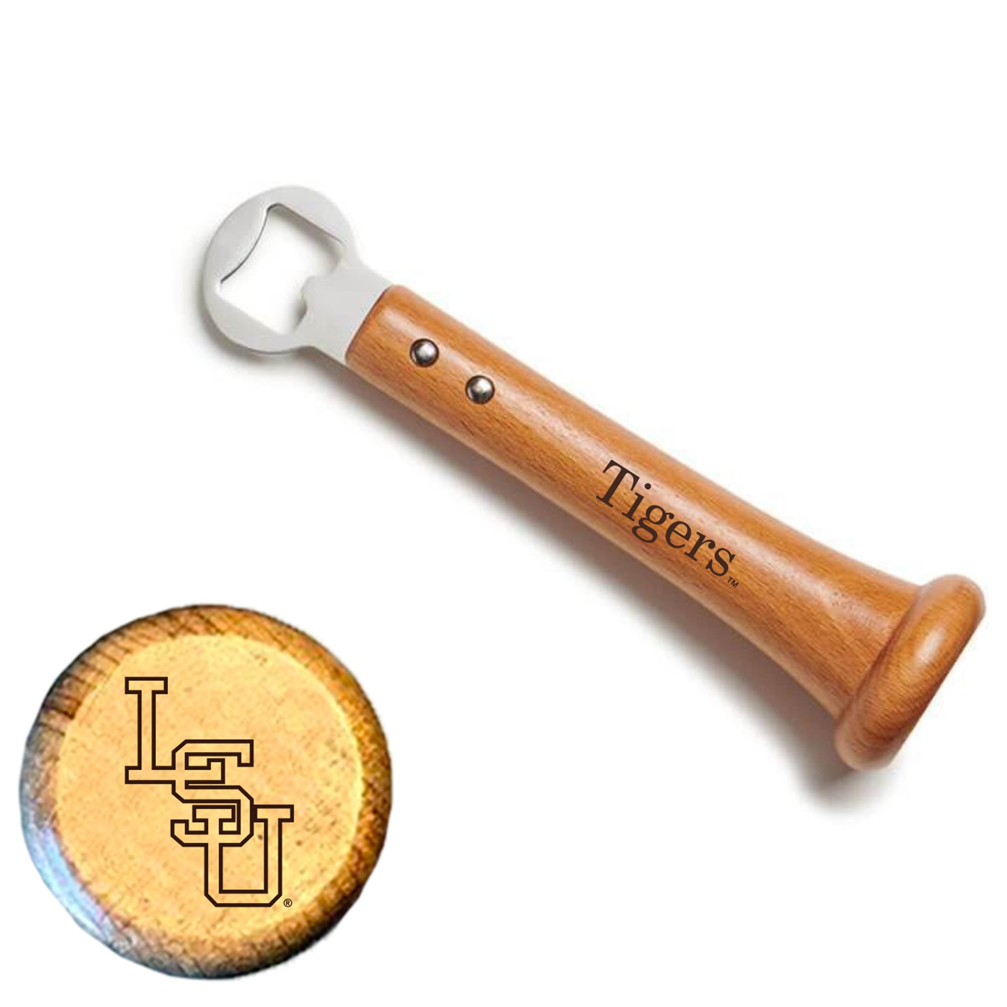 Baseball BBQ  LSU Tigers Pickoff Bottle Opener