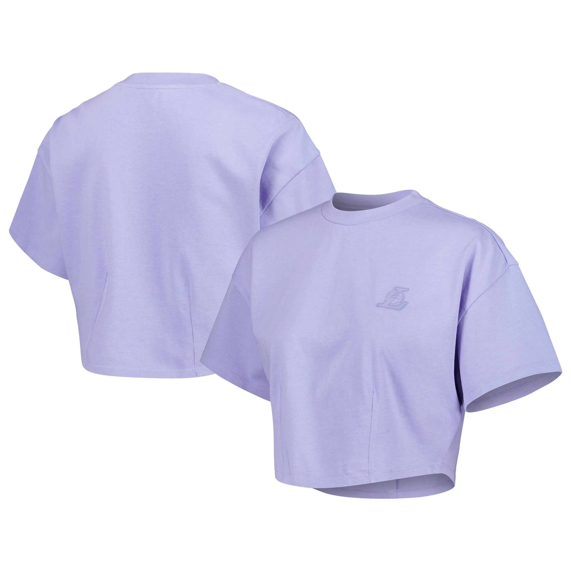 Women’s Lusso Purple Los Angeles Lakers Nola Faded Tonal Cropped T-Shirt Women’s Lusso Purple Los Angeles Lakers Nola Faded Tonal Cropped T-Shirt