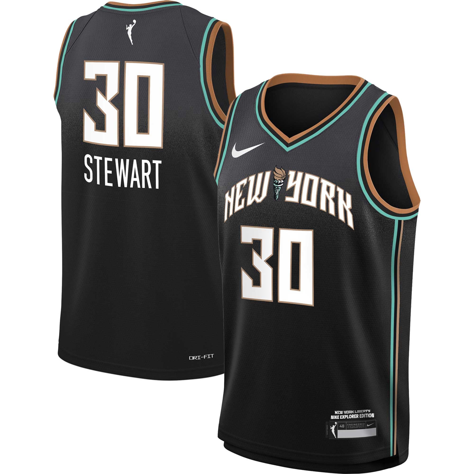 Youth Nike Breanna Stewart Black New York Liberty 2023 Rebel Edition Victory Player Jersey