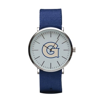 Navy Georgetown Hoyas Stitch Nylon Strap Watch