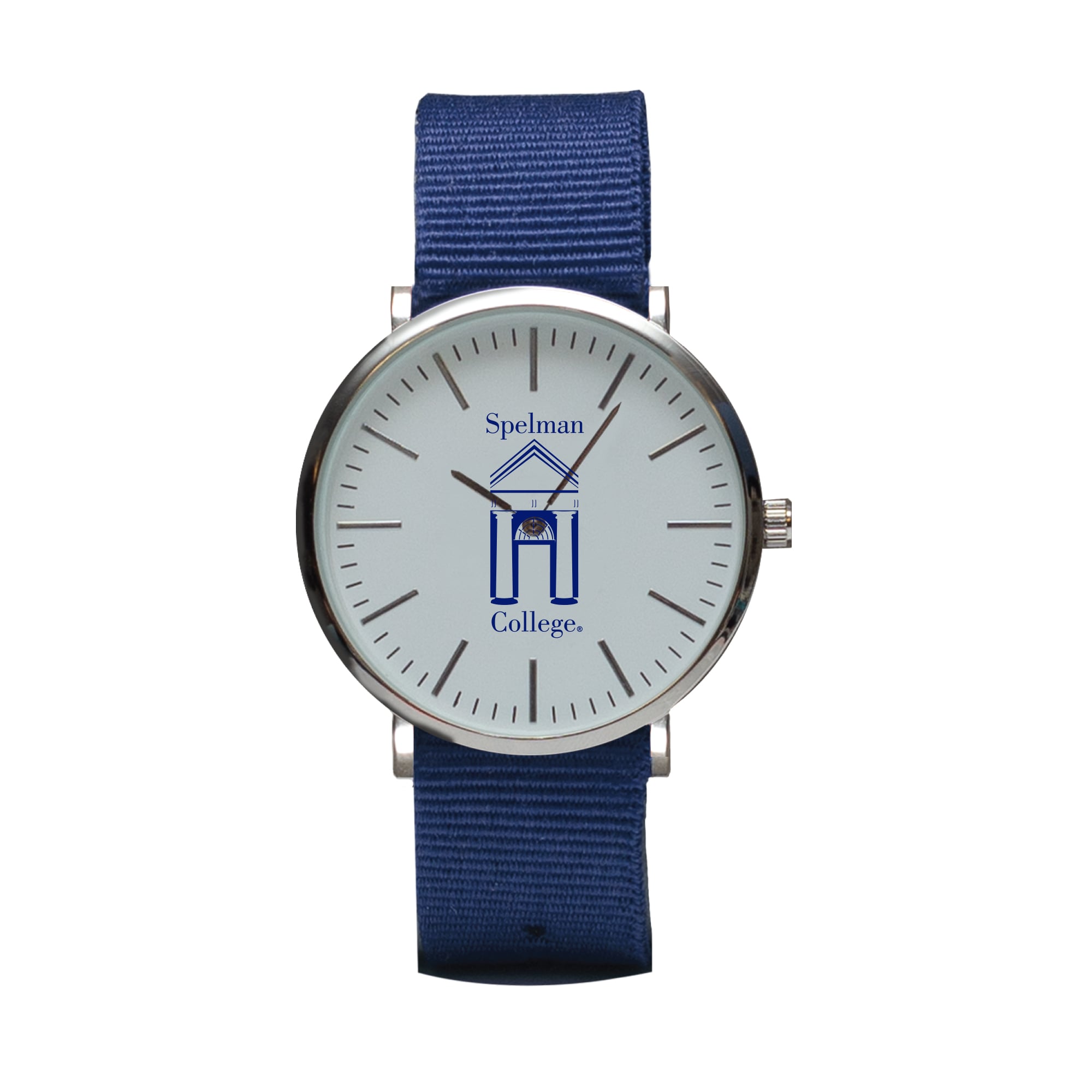 Navy Spelman College Jaguars Stitch Nylon Strap Watch