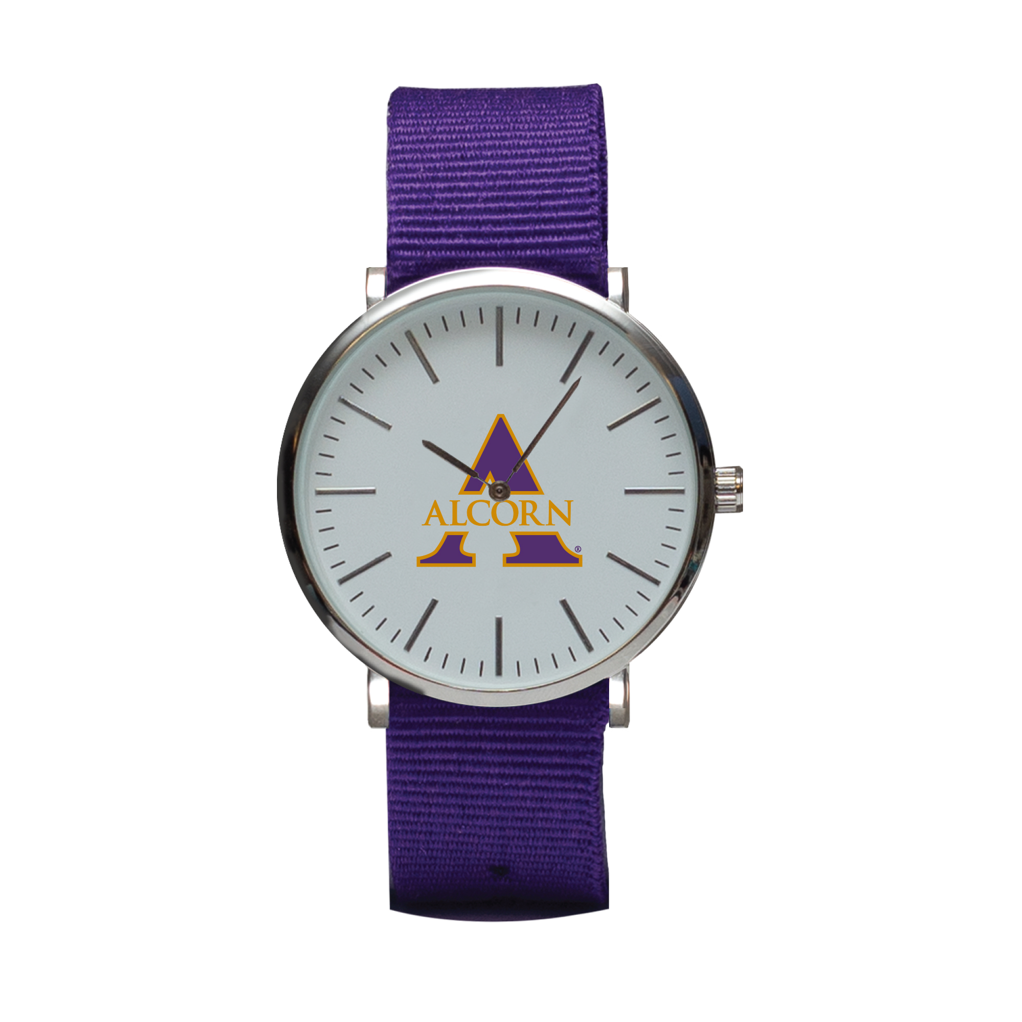 Purple Alcorn State Braves Stitch Nylon Strap Watch