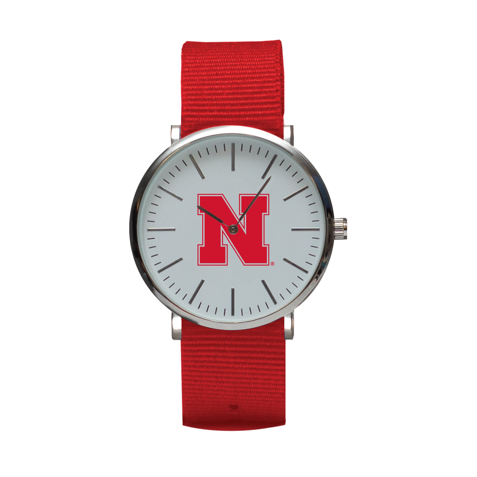 Scarlet Nebraska Huskers Stitch Nylon Strap Watch
