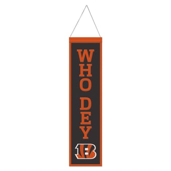 WinCraft Cincinnati Bengals 8" x 32" Slogan Wool Banner