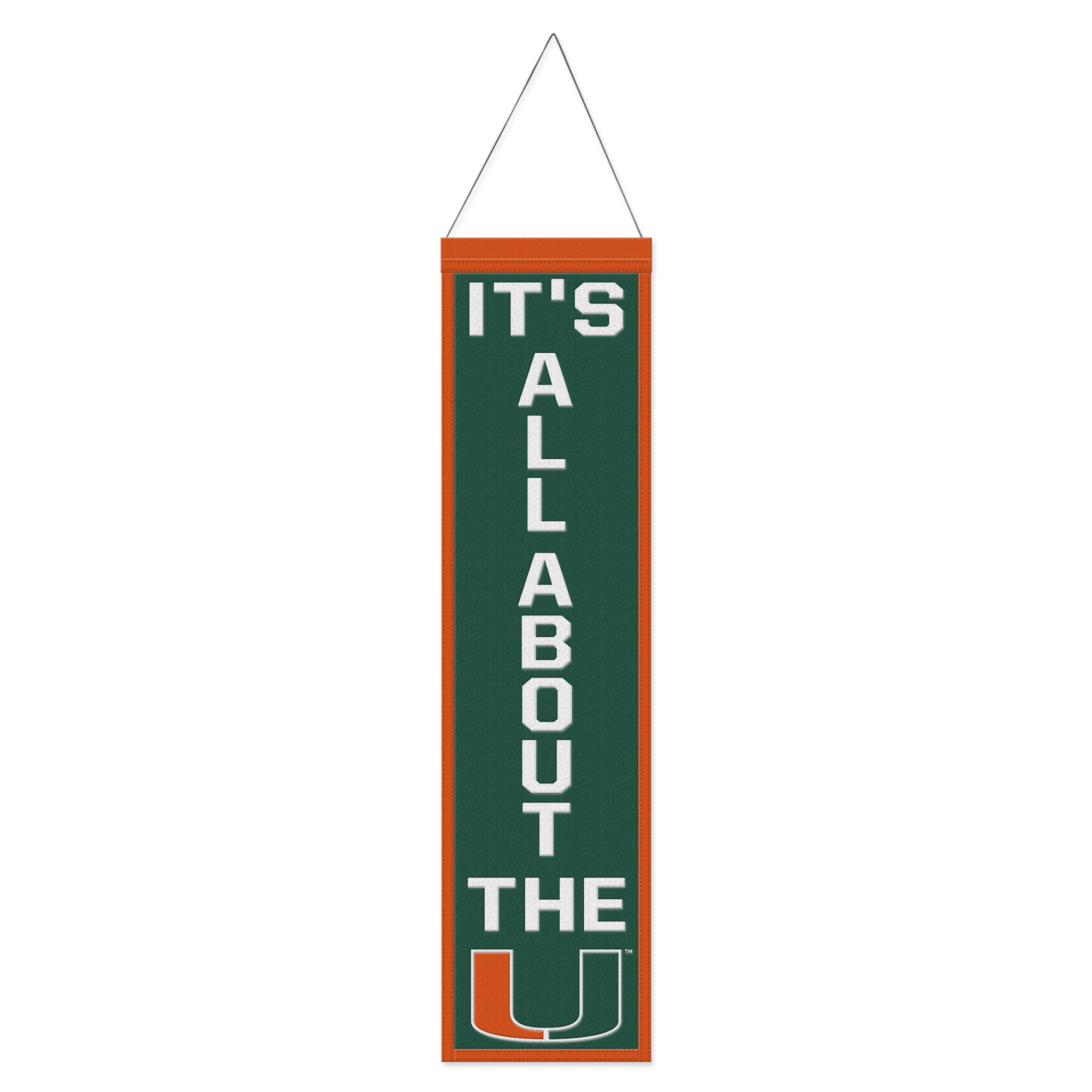 WinCraft Miami Hurricanes 8" x 32" Slogan Wool Banner