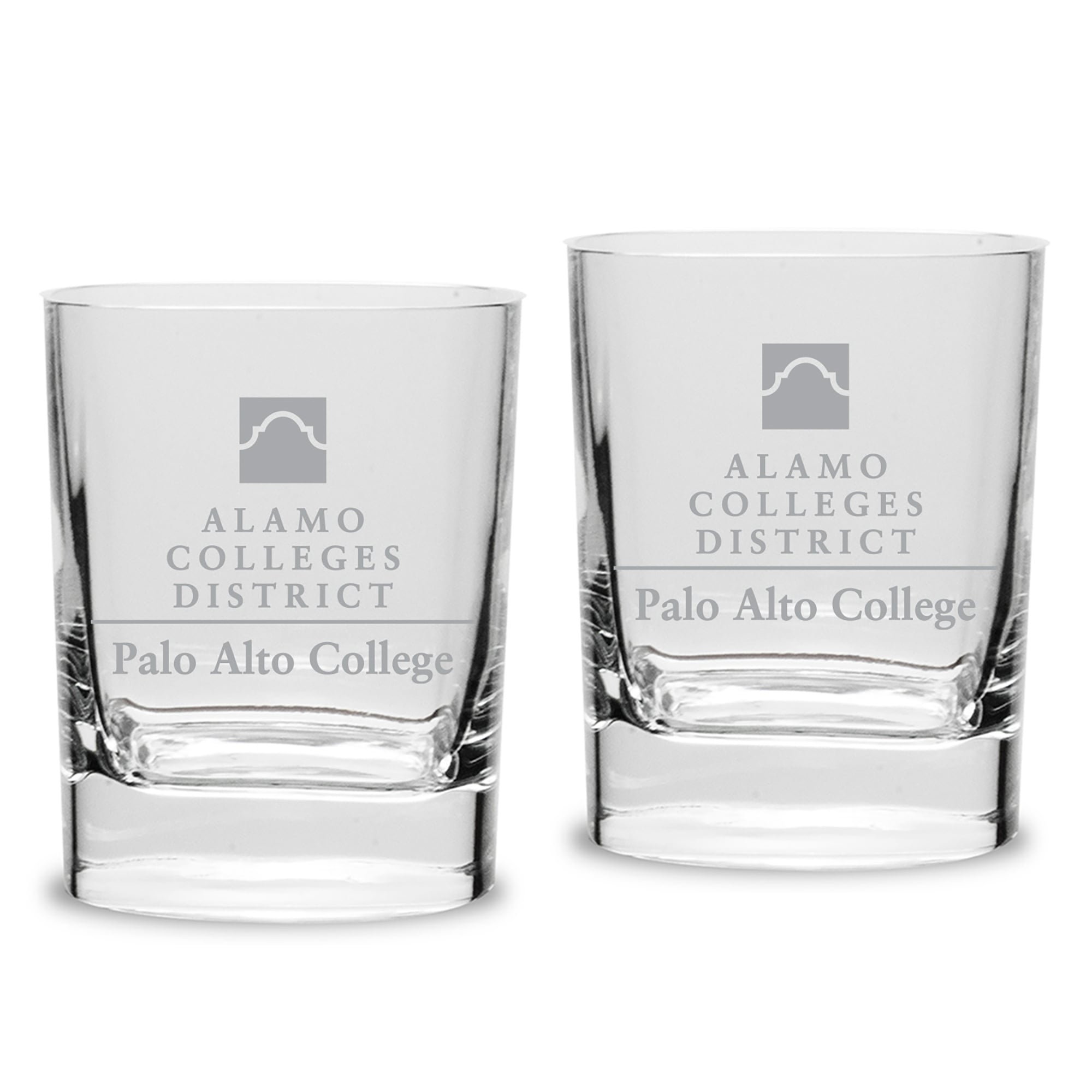 PAC Palominos 11.75oz. Two-Piece Luigi Bormioli Square Double Old Fashion Glass Set