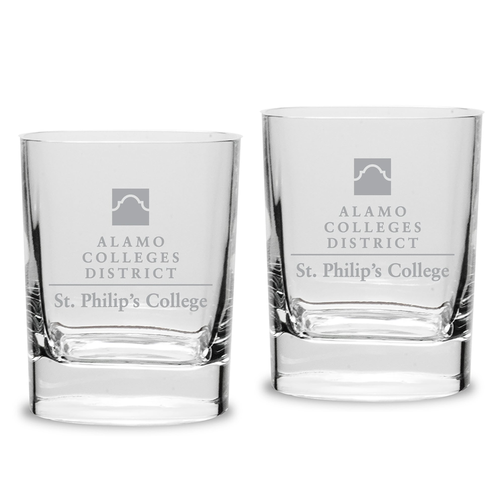 SPC Tigers 11.75oz. Two-Piece Luigi Bormioli Square Double Old Fashion Glass Set