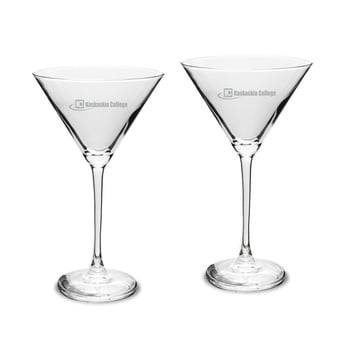 Kaskaskia College Blue Devils Two-Piece Traditional 10oz. Martini Glass Set