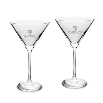 Piedmont Technical College Two-Piece Traditional 10oz. Martini Glass Set
