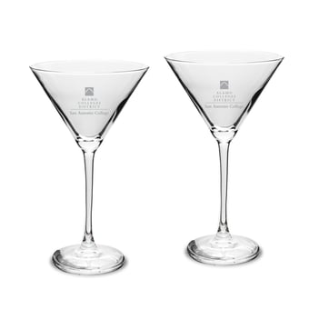SAC Armadillos Two-Piece Traditional 10oz. Martini Glass Set