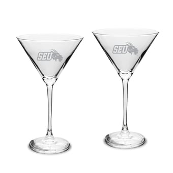 St. Edwards Hilltoppers Two-Piece Traditional 10oz. Martini Glass Set