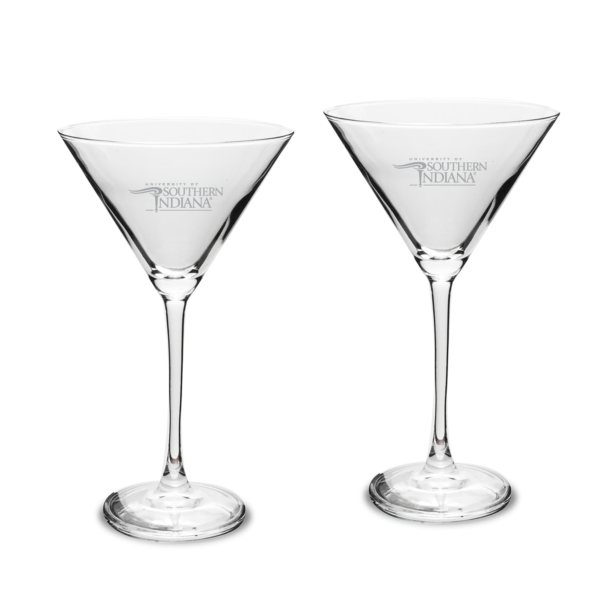 Southern Indiana Screaming Eagles Two-Piece Traditional 10oz. Martini Glass Set