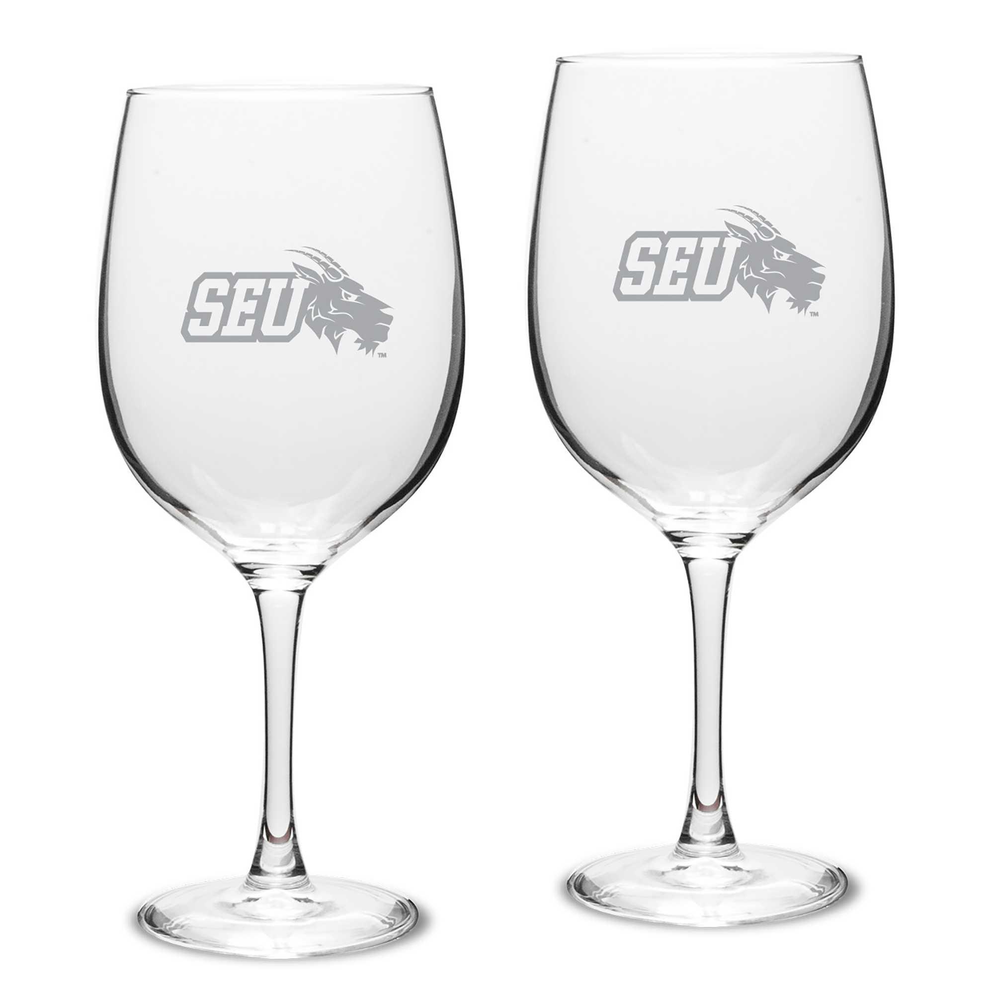 St. Edwards Hilltoppers 19oz. Two-Piece Traditional Red Wine Glass Set