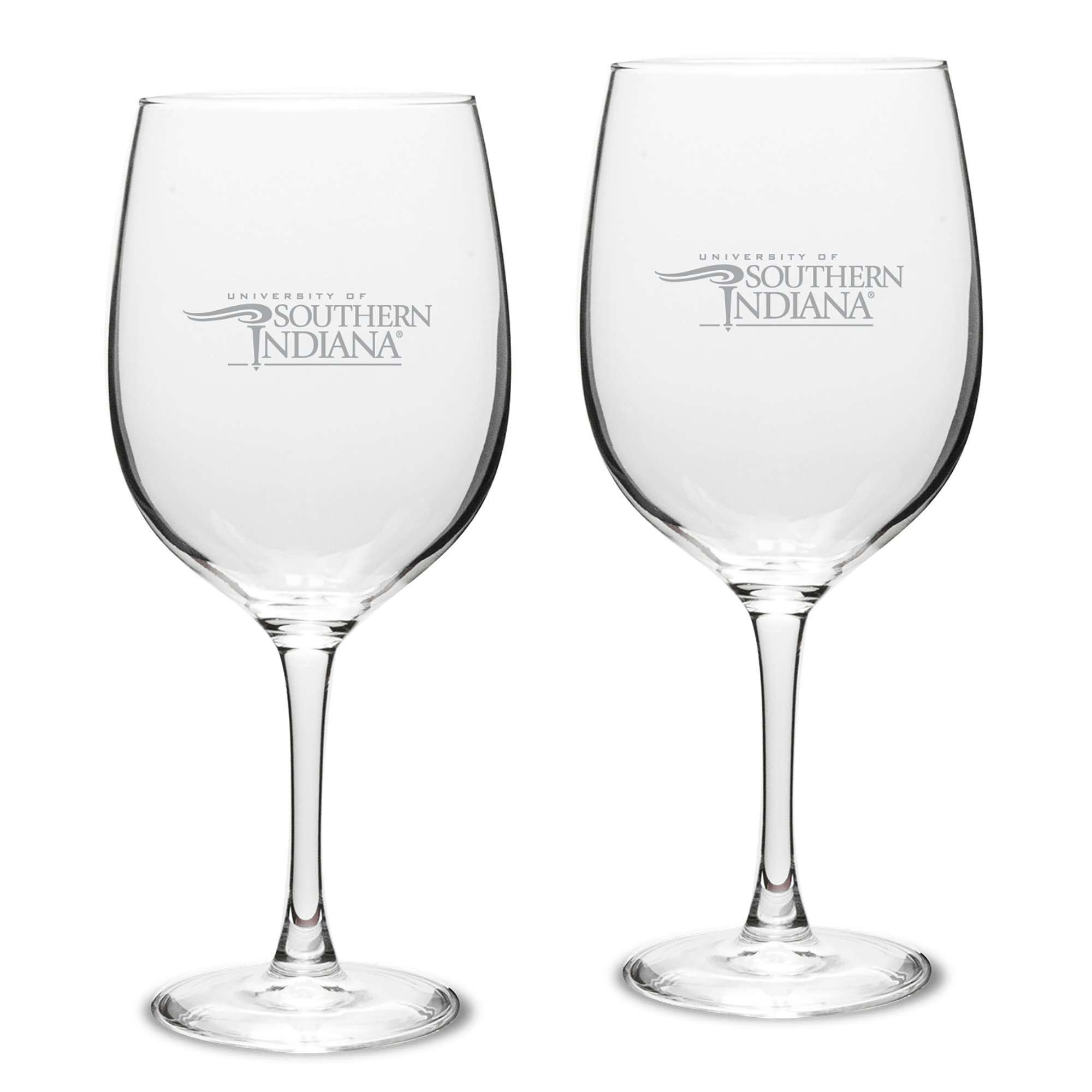 Southern Indiana Screaming Eagles 19oz. Two-Piece Traditional Red Wine Glass Set