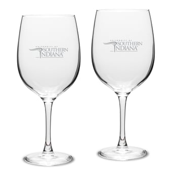Southern Indiana Screaming Eagles 19oz. Two-Piece Traditional Red Wine Glass Set