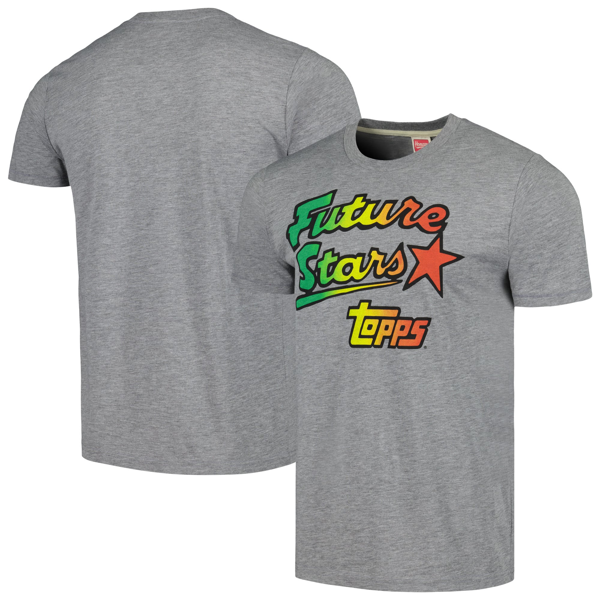 Unisex Homage Gray Topps Tri-Blend T-Shirt