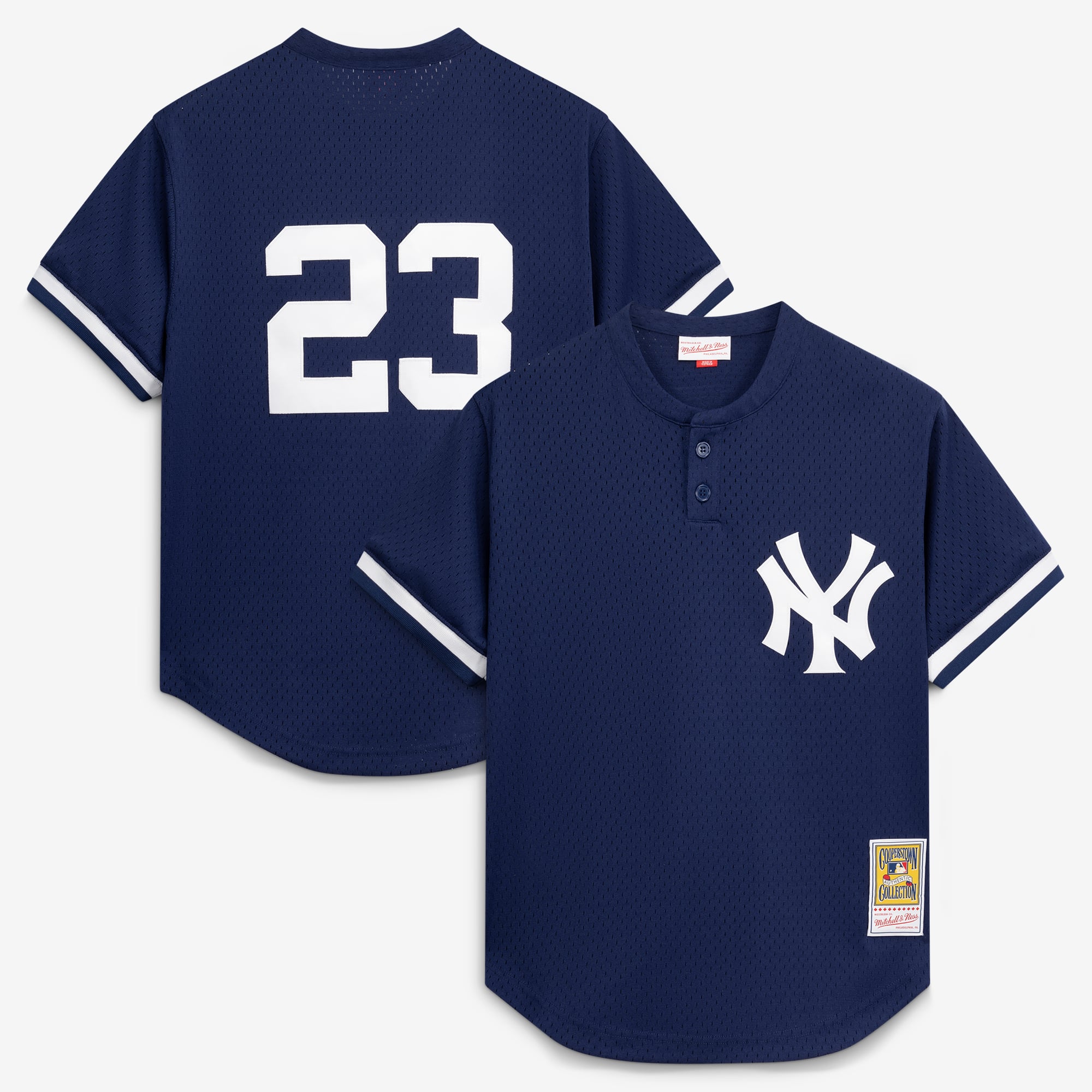 Maglia da allenamento autentica da uomo Mitchell & Ness Don Mattingly dei New York Yankees, colore blu navy, modello Don Mattingly, di Mitchell & Ness.