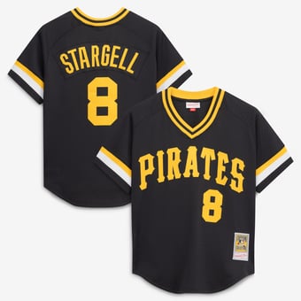 Men's Mitchell & Ness Willie Stargell Black Pittsburgh Pirates Authentic Batting Practice Jersey