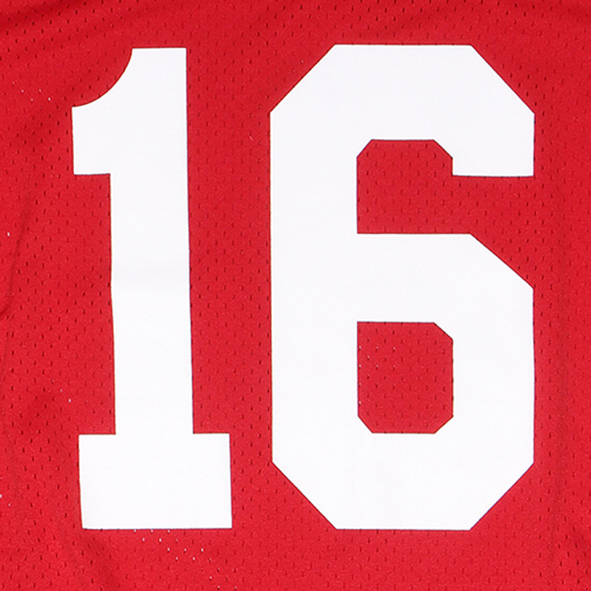 San Francisco 49ers Mitchell & Ness Joe Montana Mesh Name & Number Crew Neck - Mens, , rebel_hi-res