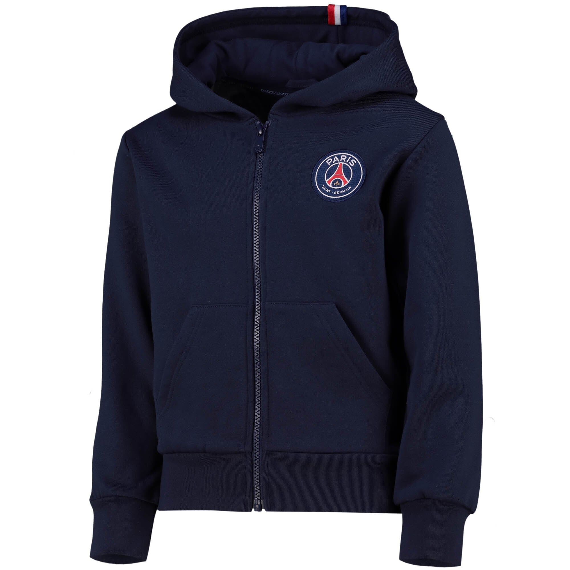 Paris Saint-Germain Essential Crest Zip Through Hoodie - Blue - Kids, , rebel_hi-res