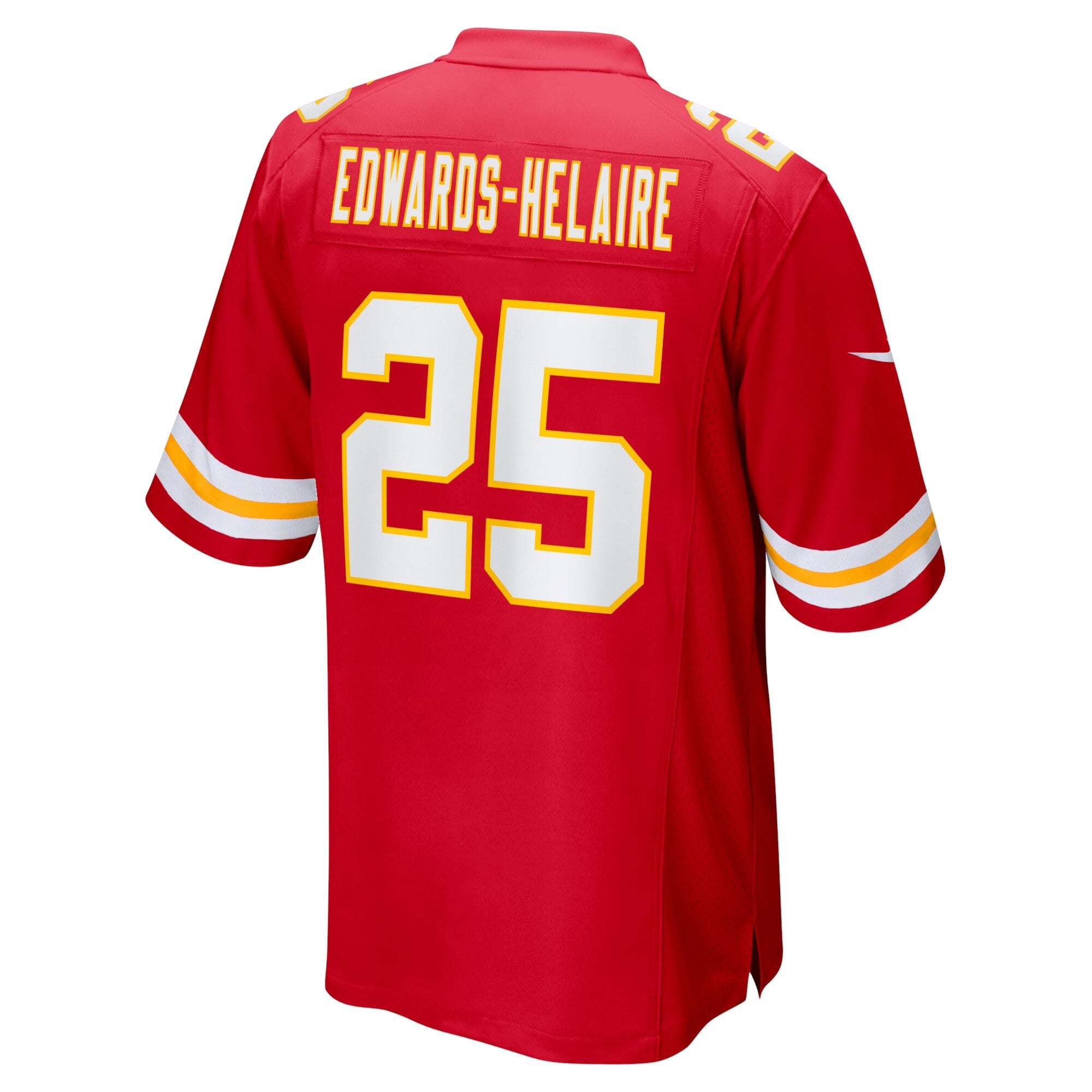 Kansas City Chiefs Nike Home Game Jersey - Red - Clyde Edwards-Helaire - Youth, , rebel_hi-res