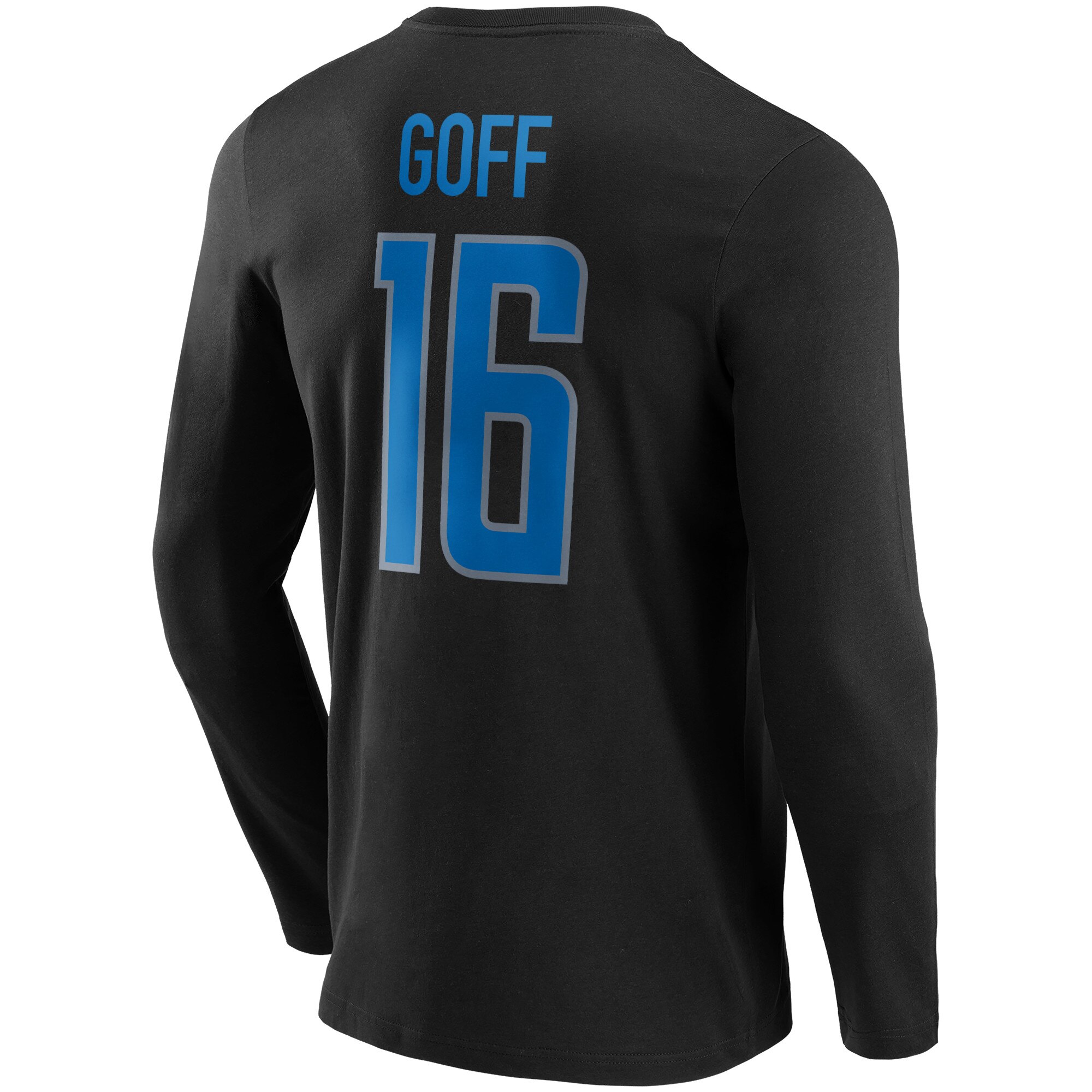 Mens Detroit Lions Alternate Name & Number Long Sleeve T-Shirt - Jared Goff, , rebel_hi-res