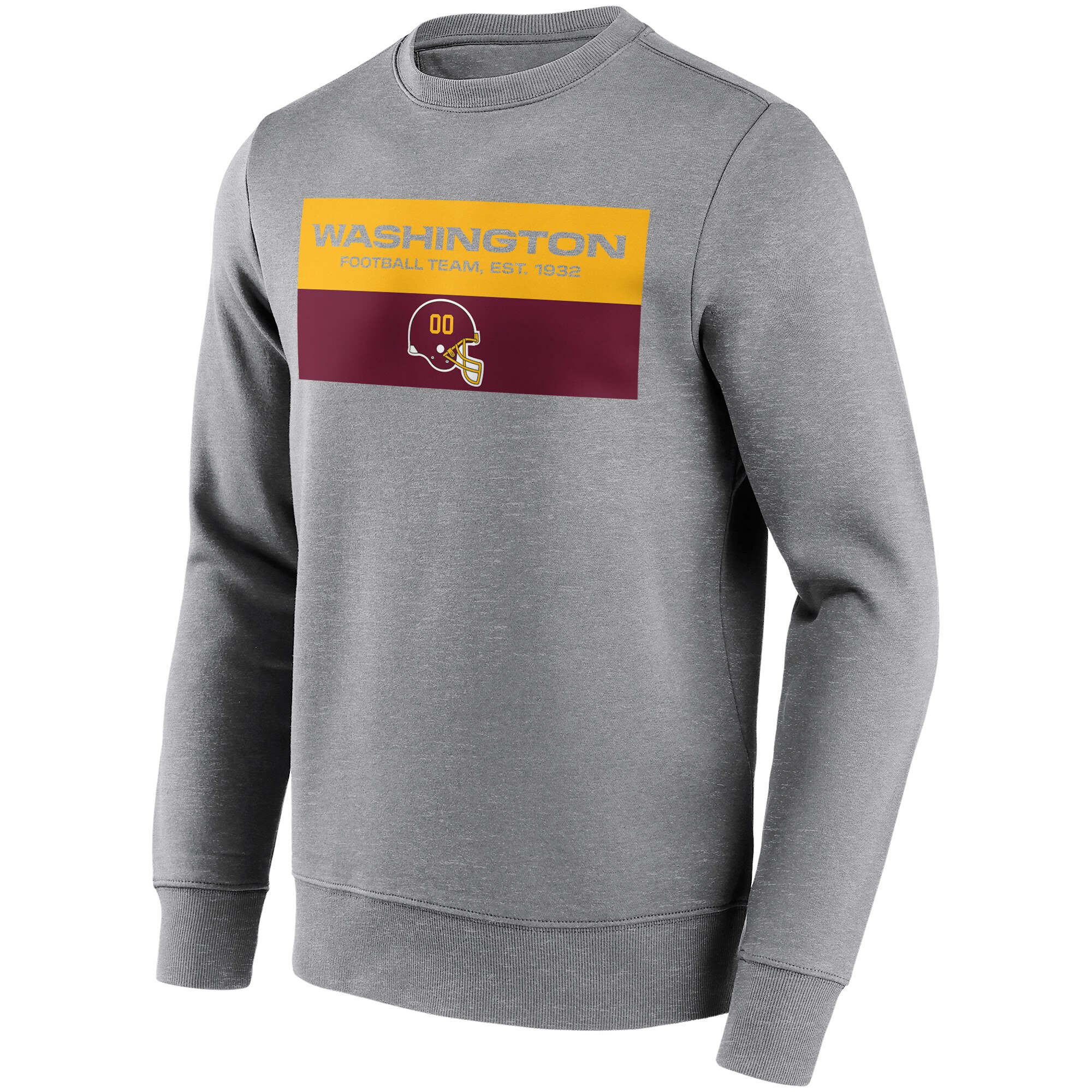 Mens Washington Football Team Square Off Crew Sweatshirt, , rebel_hi-res