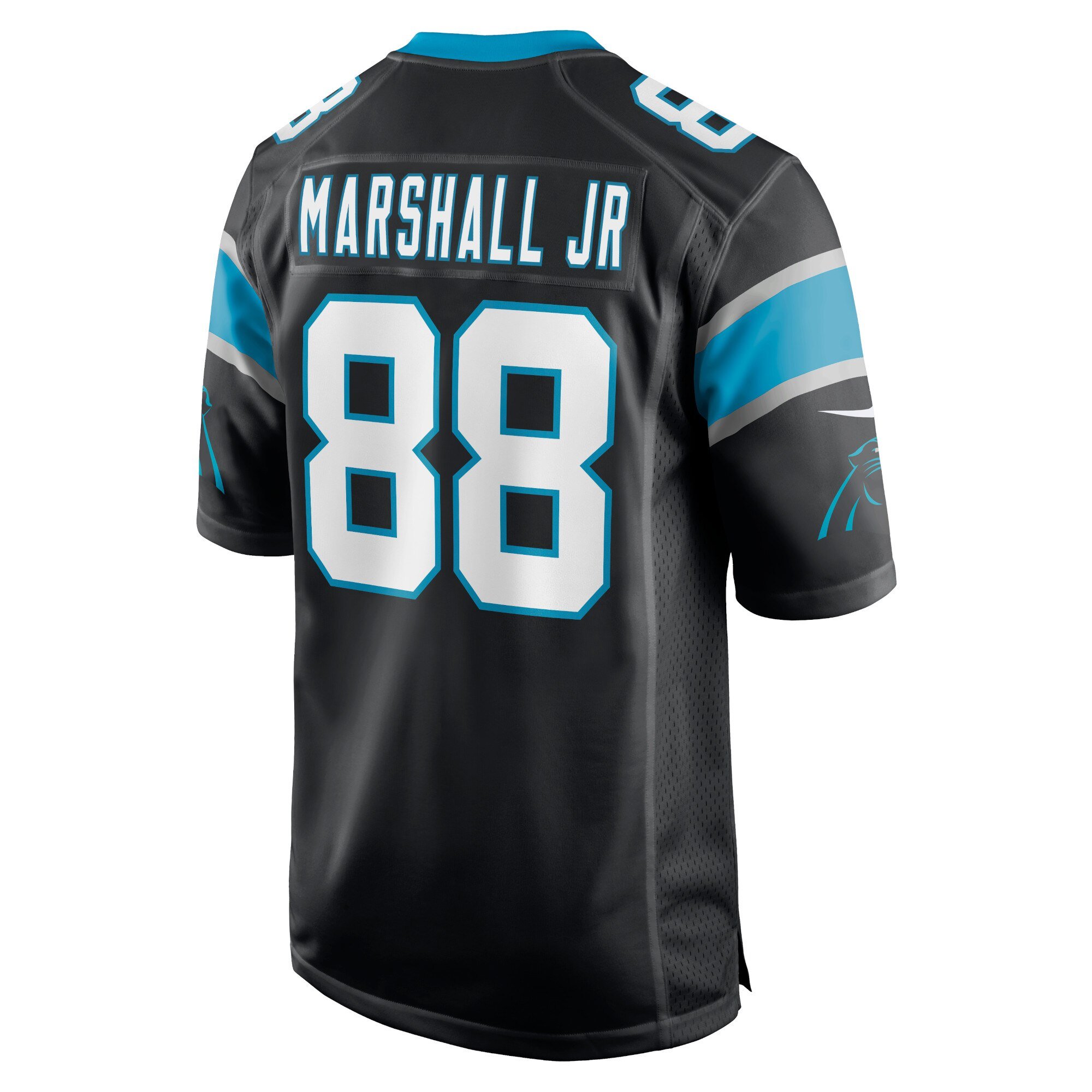 Carolina Panthers Nike Home Game Jersey - Black - Terrace Marshall Jr - Mens, , rebel_hi-res