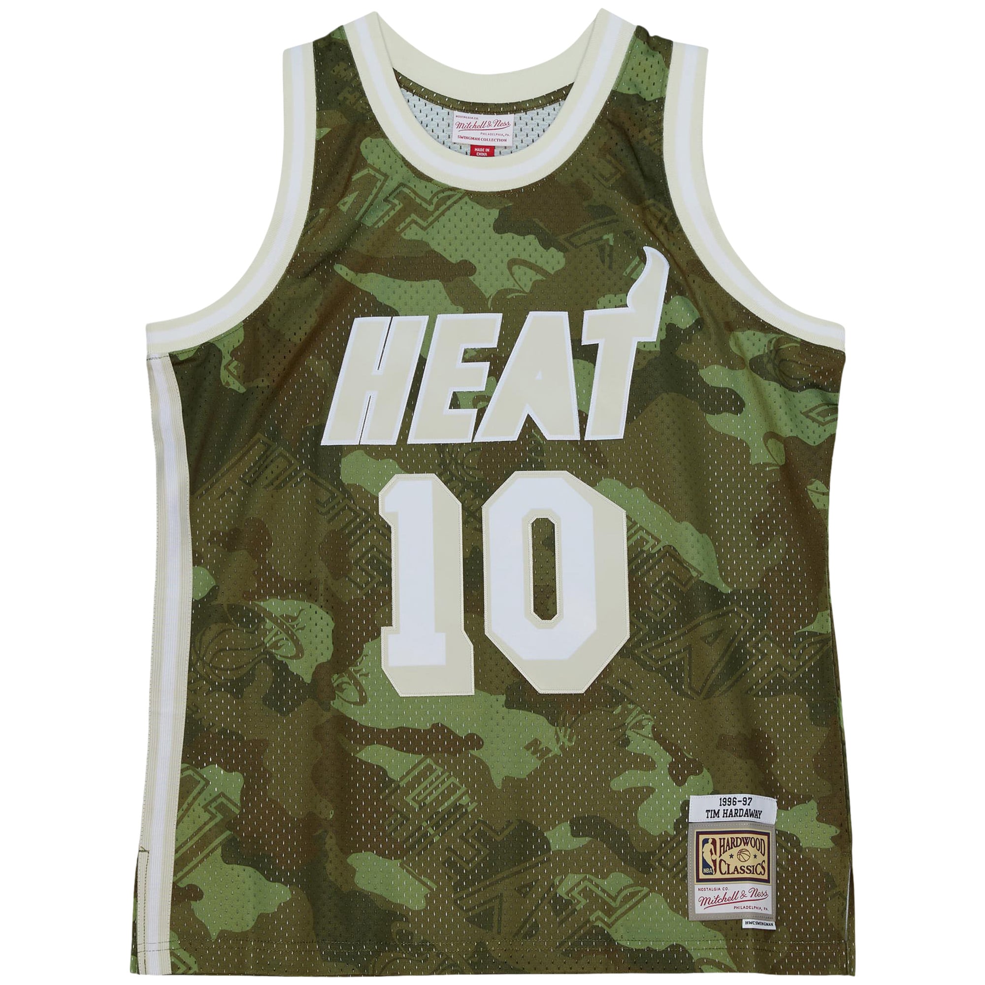 Miami Heat NBA Tim Hardaway 1996 Ghost Green Camo Swingman Jersey By Mitchell & Ness - Mens, , rebel_hi-res