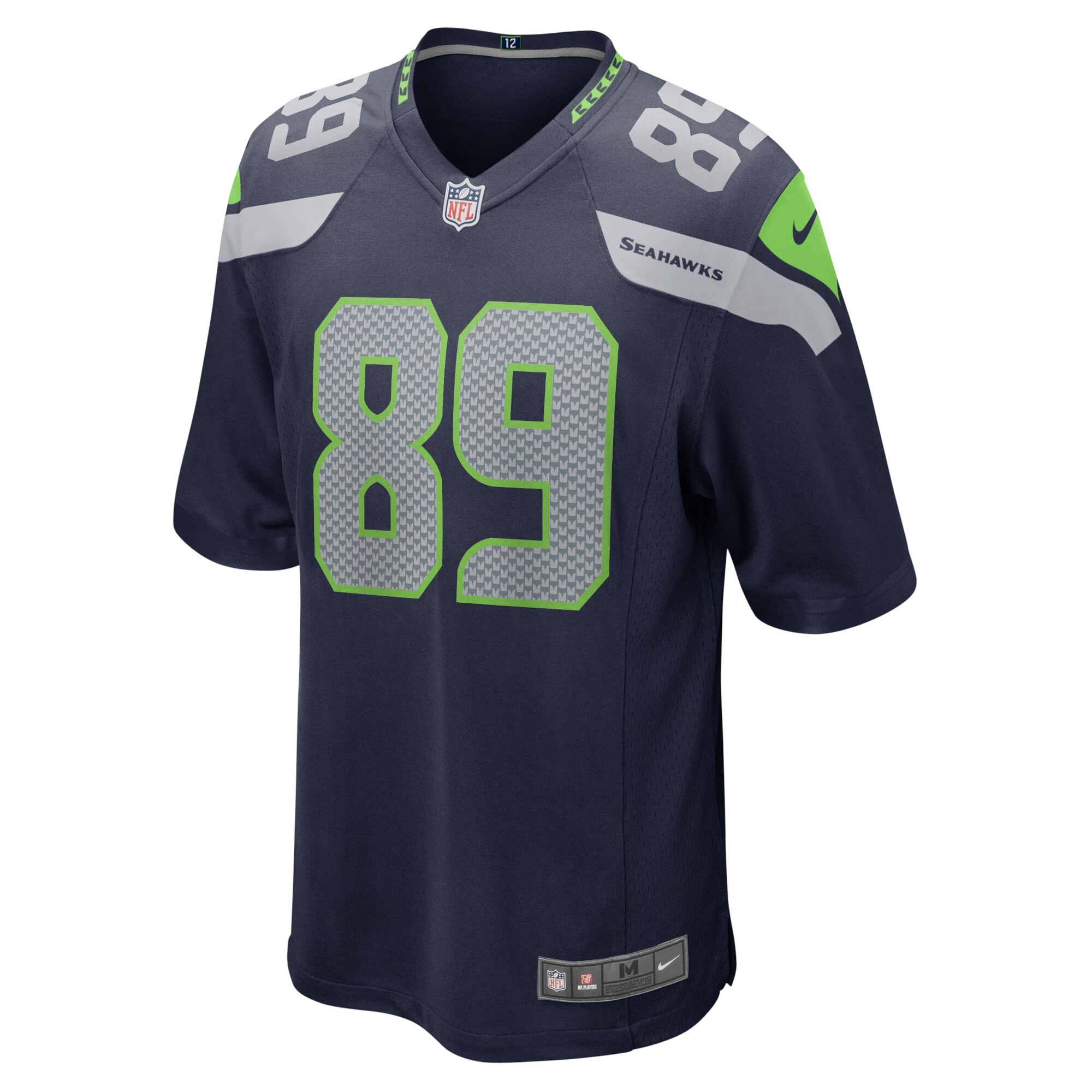 Seattle Seahawks Nike Home Game Jersey - College Navy - Will Dissly - Mens, , rebel_hi-res