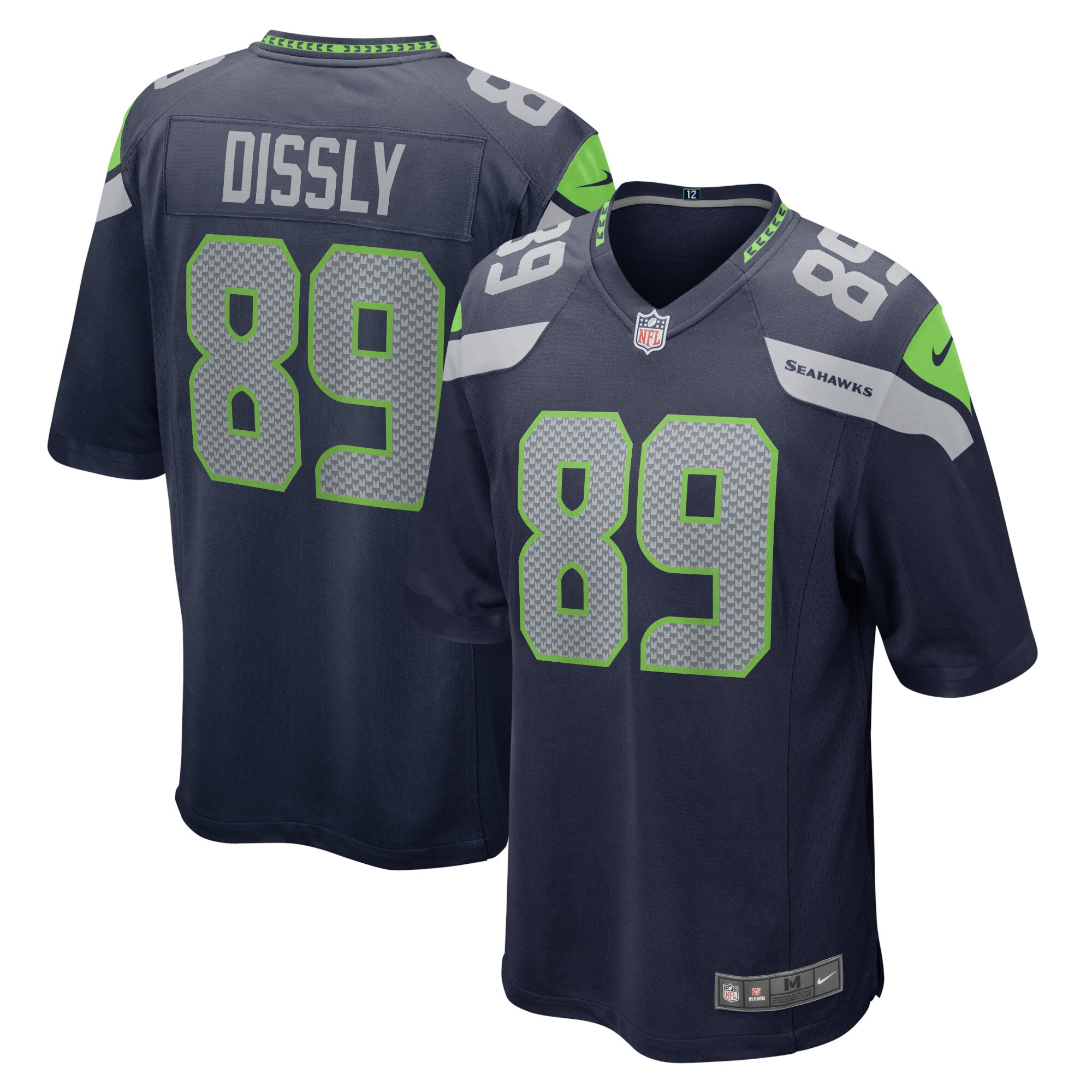 Seattle Seahawks Nike Home Game Jersey - College Navy - Will Dissly - Mens, , rebel_hi-res