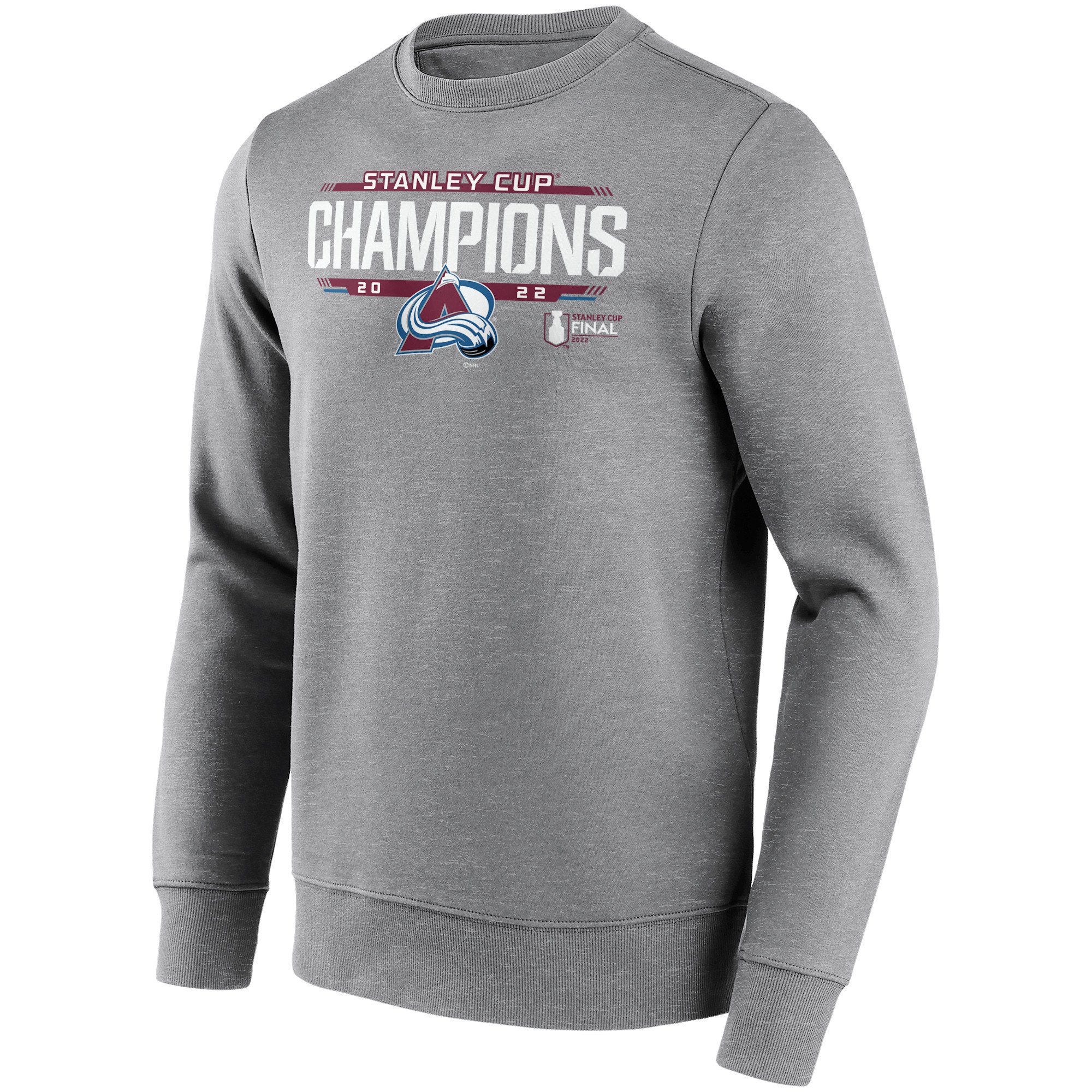 Mens Colorado Avalanche Stanley Cup Champions 2022 Schedule Graphic Crew Sweatshirt, , rebel_hi-res