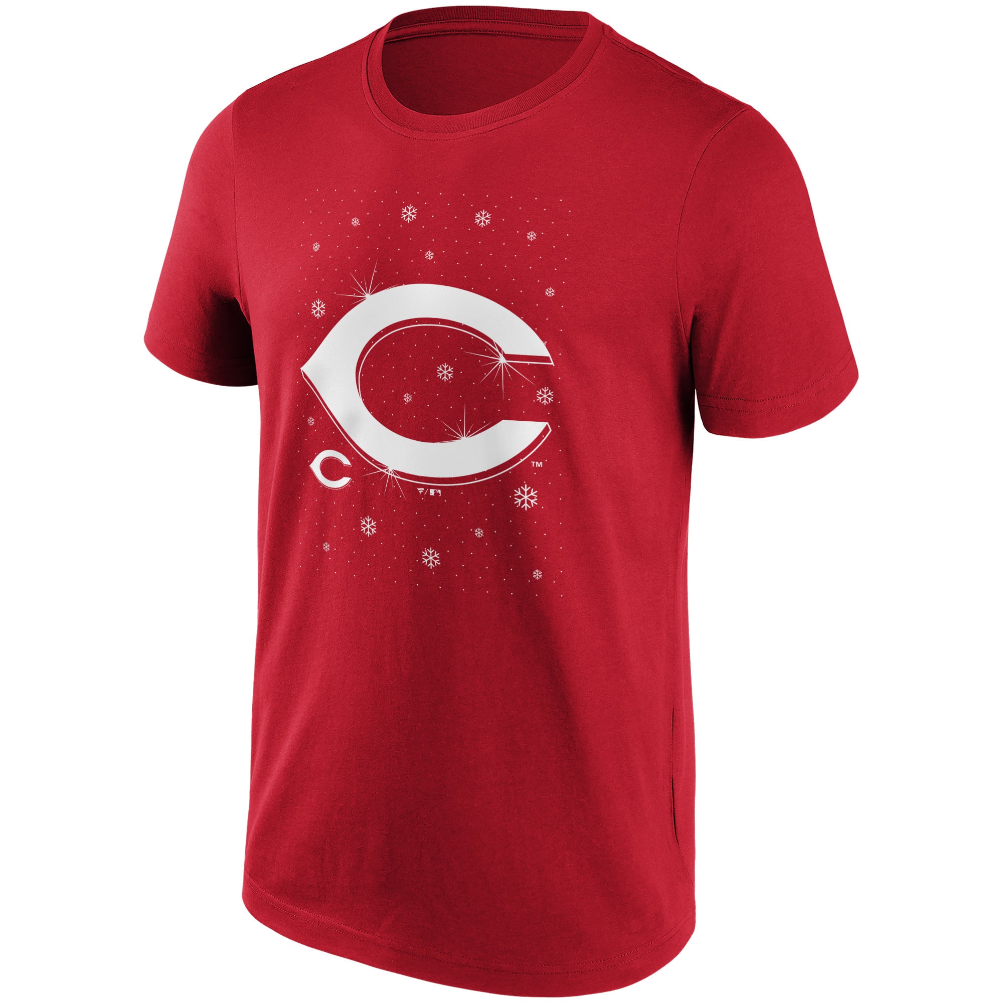 Mens Cincinnati Reds Sparkle Christmas Graphic T-Shirt, , rebel_hi-res